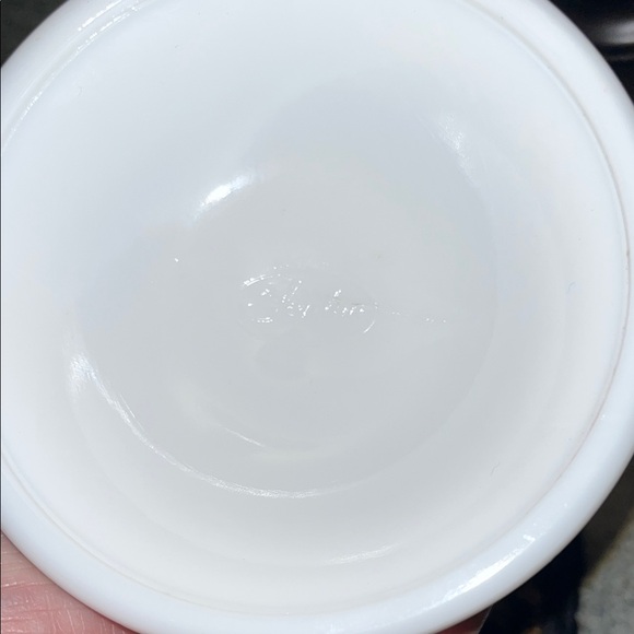 White Fenton Hobnail Candle Holder - Picture 9 of 17